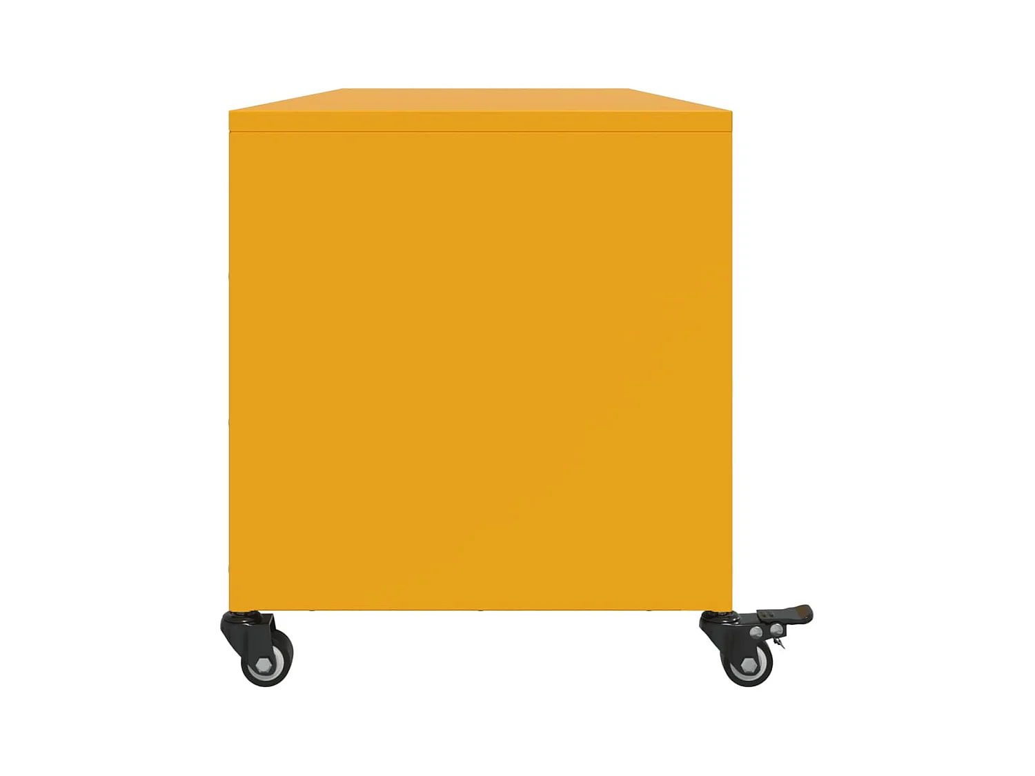 Mueble de TV de acero amarillo mostaza 100,5x39x43,5 cm