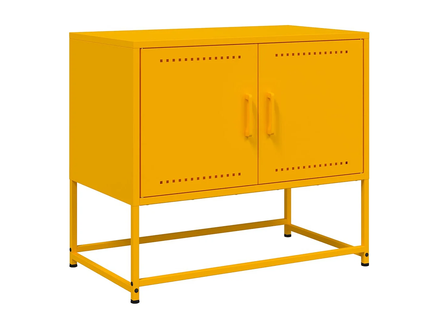Mobile TV Giallo Senape 68,5x39x60,5 cm in Acciaio