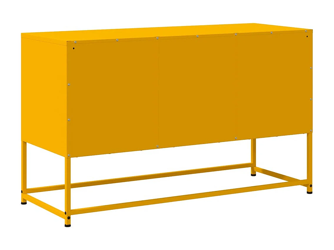 Meuble TV jaune moutarde 100,5x39x60,5 cm acier