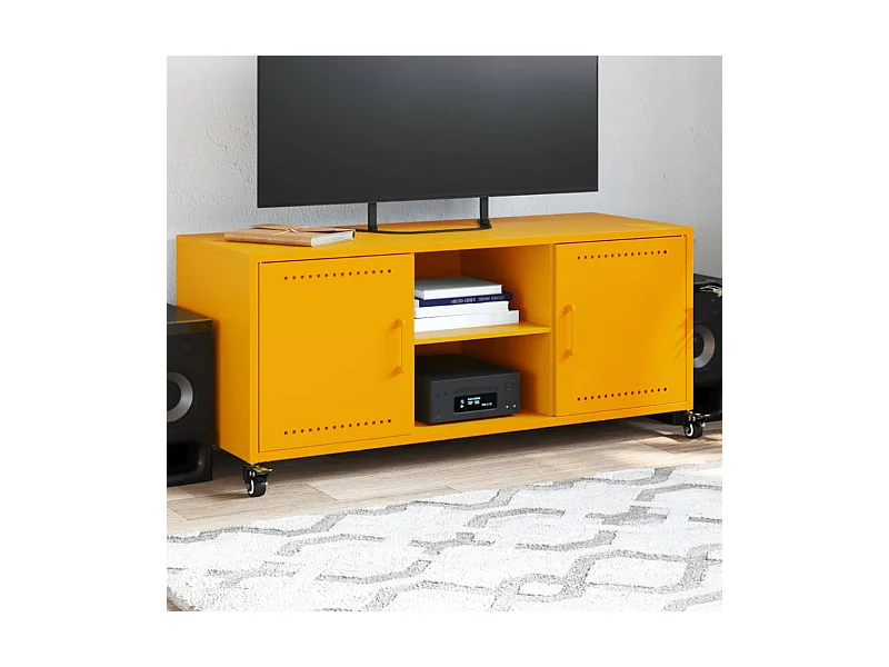 TV-Schrank Senfgelb 100,5x39x43,5 cm Kaltgewalzter Stahl