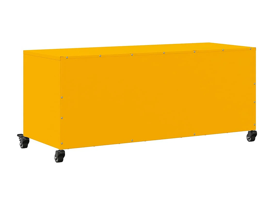 Mobile TV Giallo Senape 100,5x39x43,5 cm in Acciaio