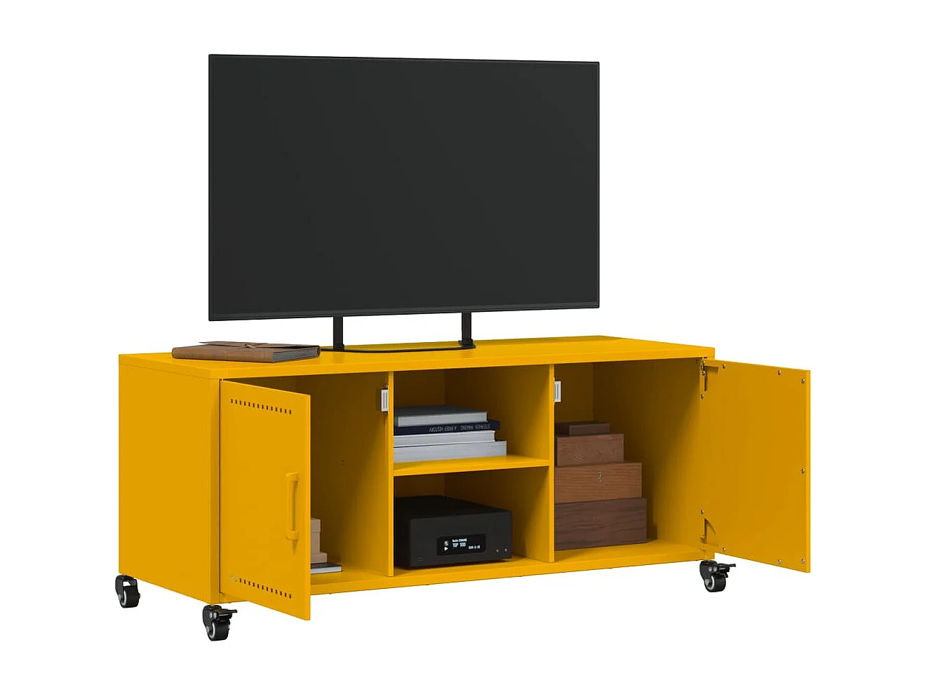 TV-Schrank Senfgelb 100,5x39x43,5 cm Stahl