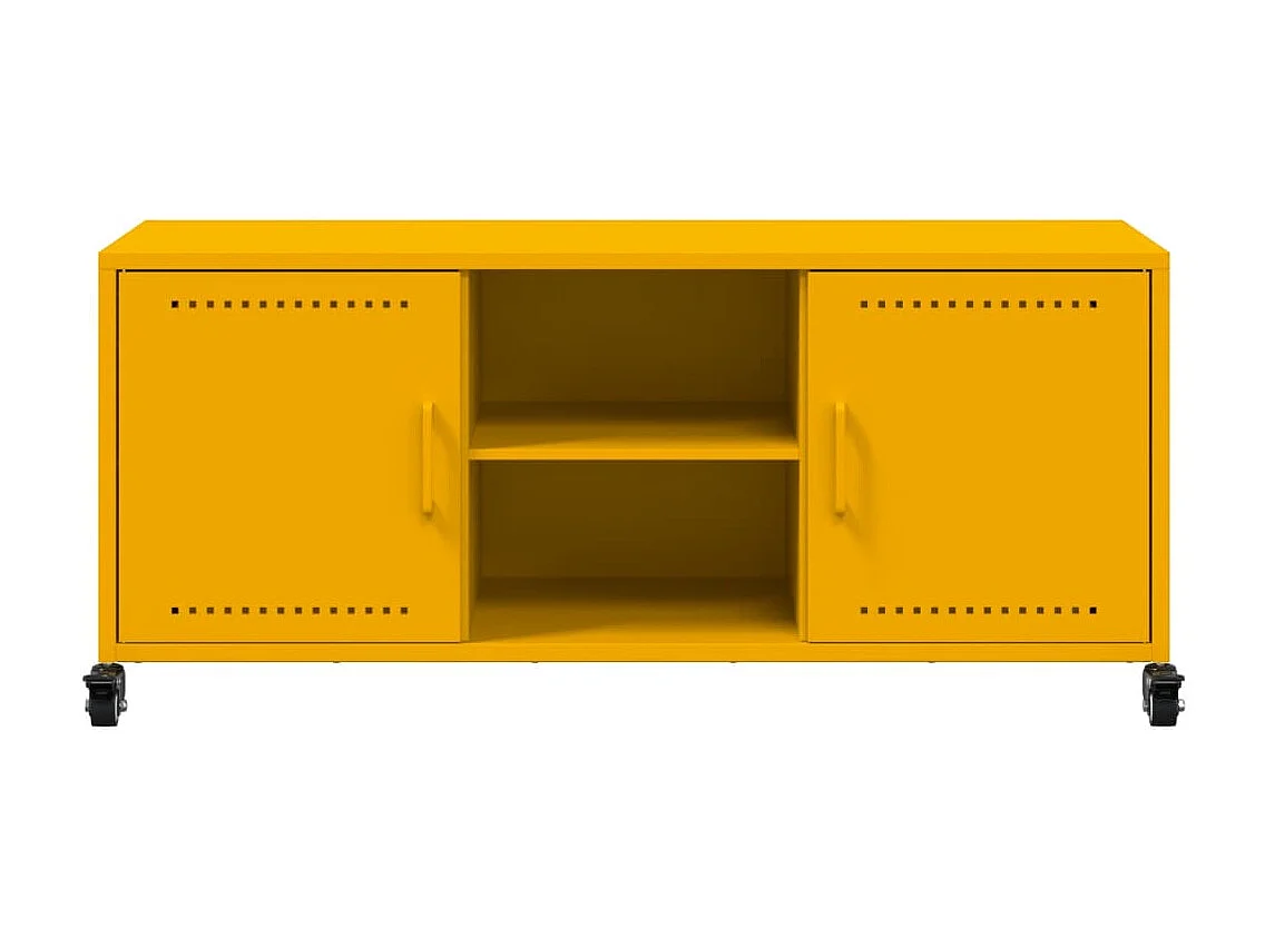 TV-Schrank Senfgelb 100,5x39x43,5 cm Stahl