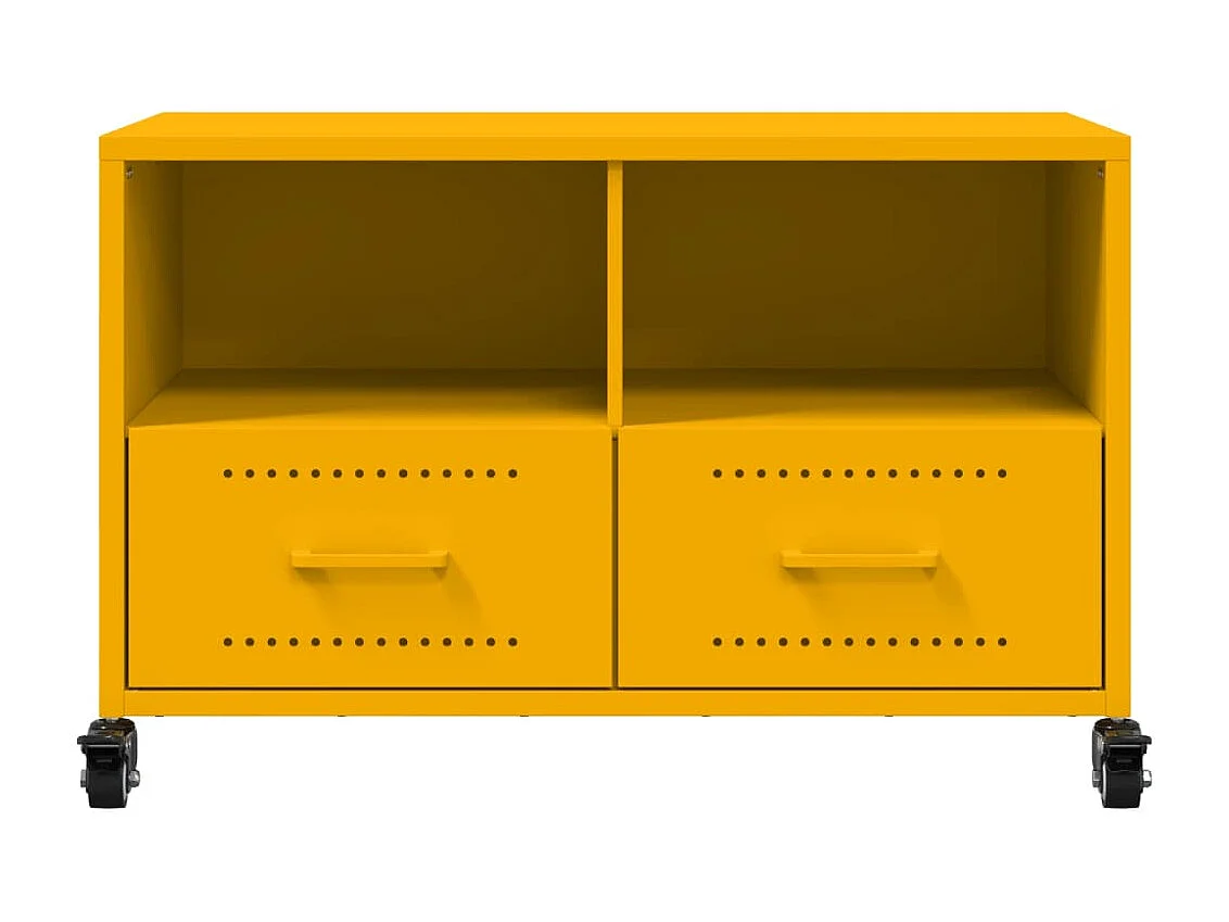 TV-Schrank Senfgelb 68x39x43,5 cm Kaltgewalzter Stahl