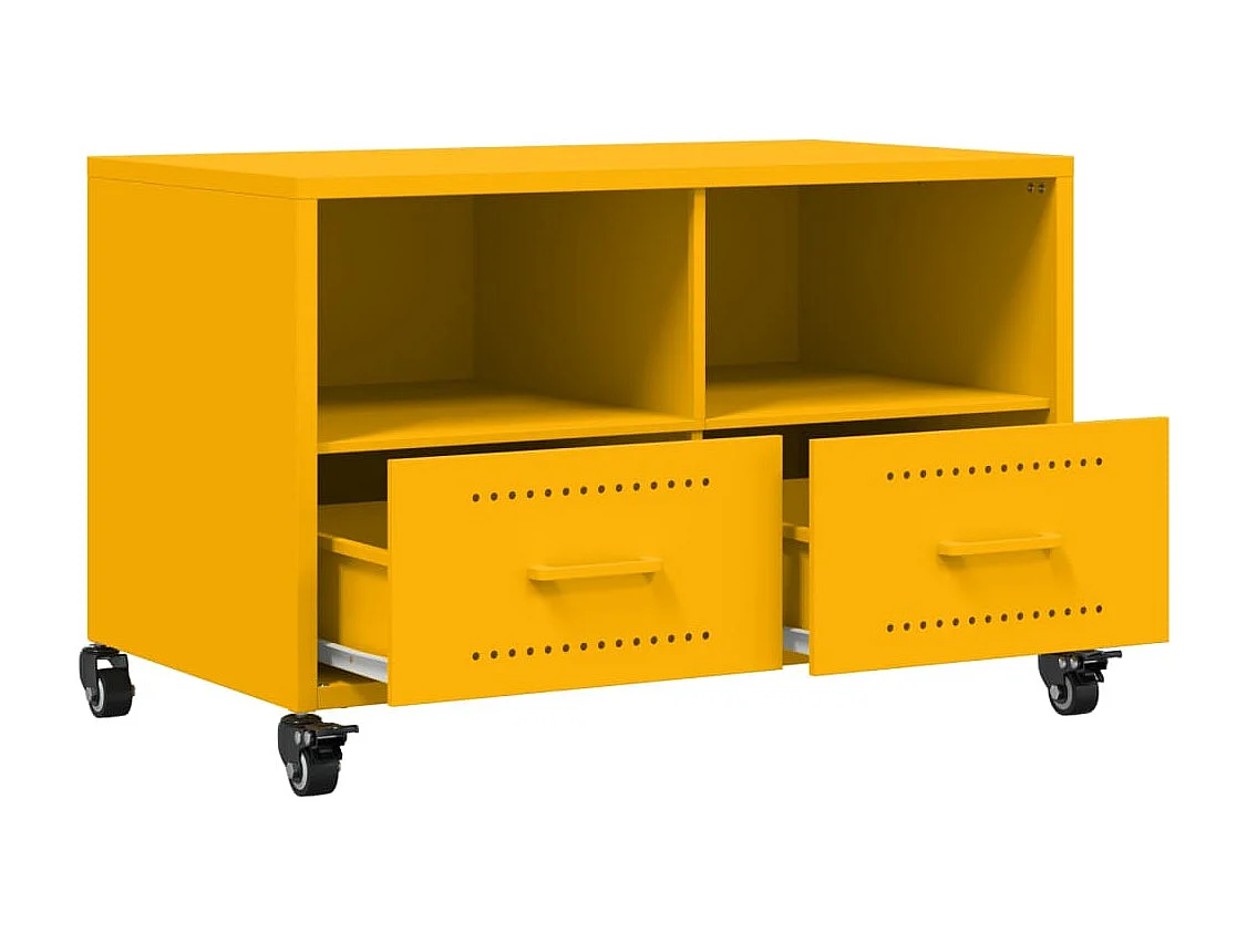 TV-Schrank Senfgelb 68x39x43,5 cm Kaltgewalzter Stahl