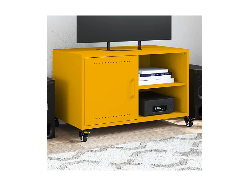 TV-Schrank Senfgelb 68x39x43,5 cm Stahl