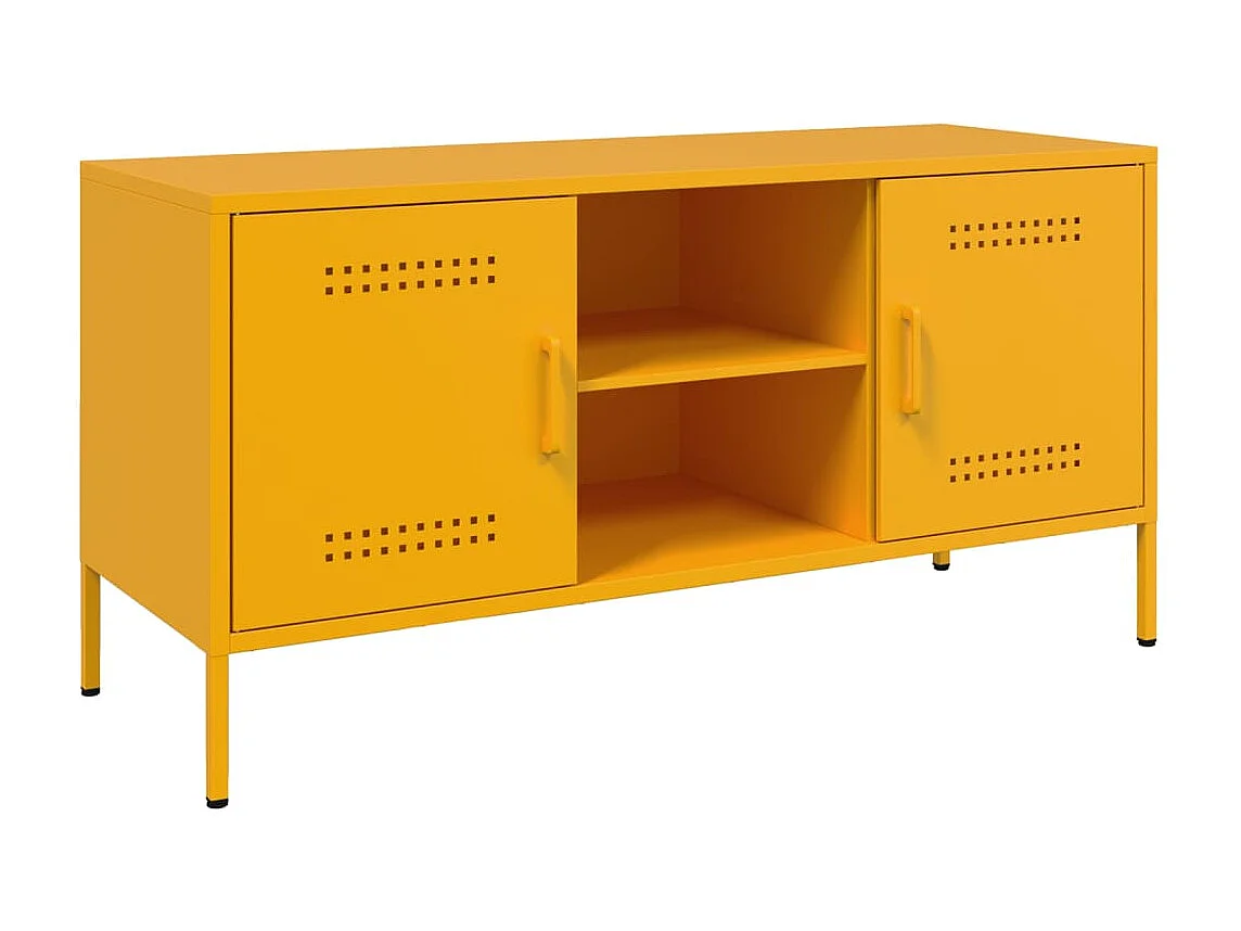 TV-Schrank Senfgelb 100,5x39x50,5 cm Stahl