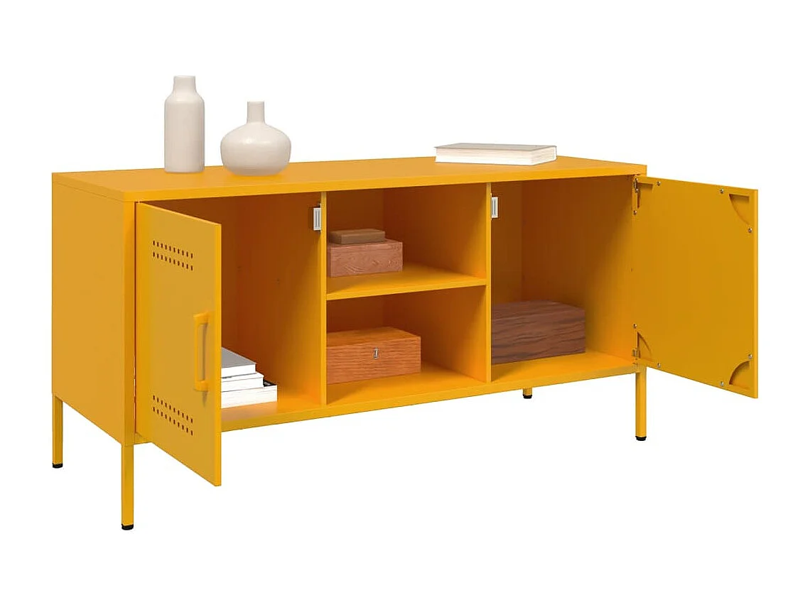 TV-Schrank Senfgelb 100,5x39x50,5 cm Stahl
