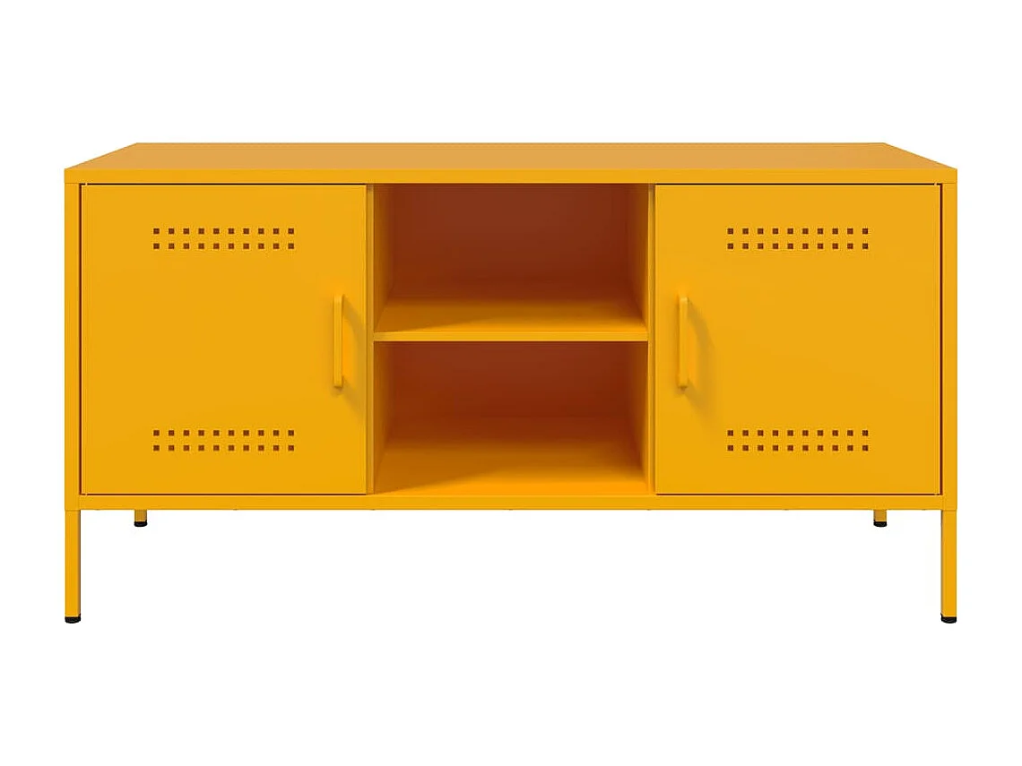 TV-Schrank Senfgelb 100,5x39x50,5 cm Stahl