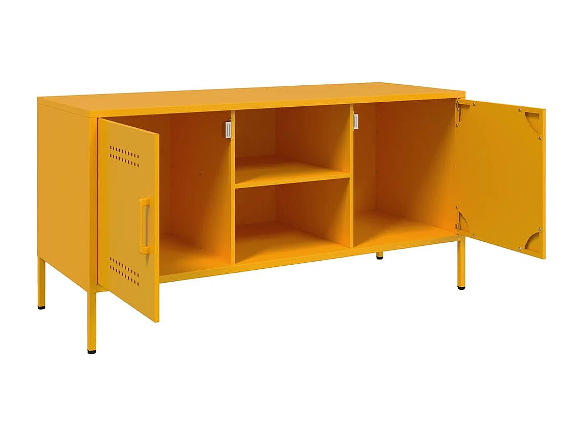 TV-Schrank Senfgelb 100,5x39x50,5 cm Stahl