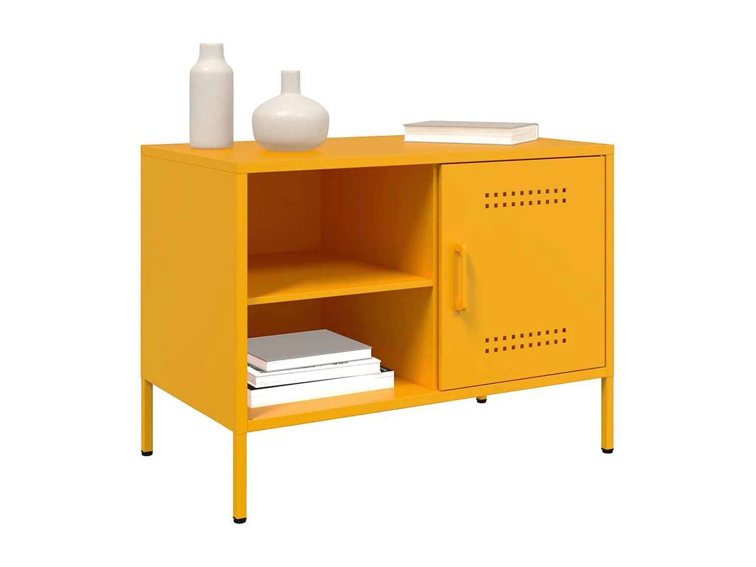 Meubles TV 2 pcs jaune moutarde 68x39x50,5 cm acier