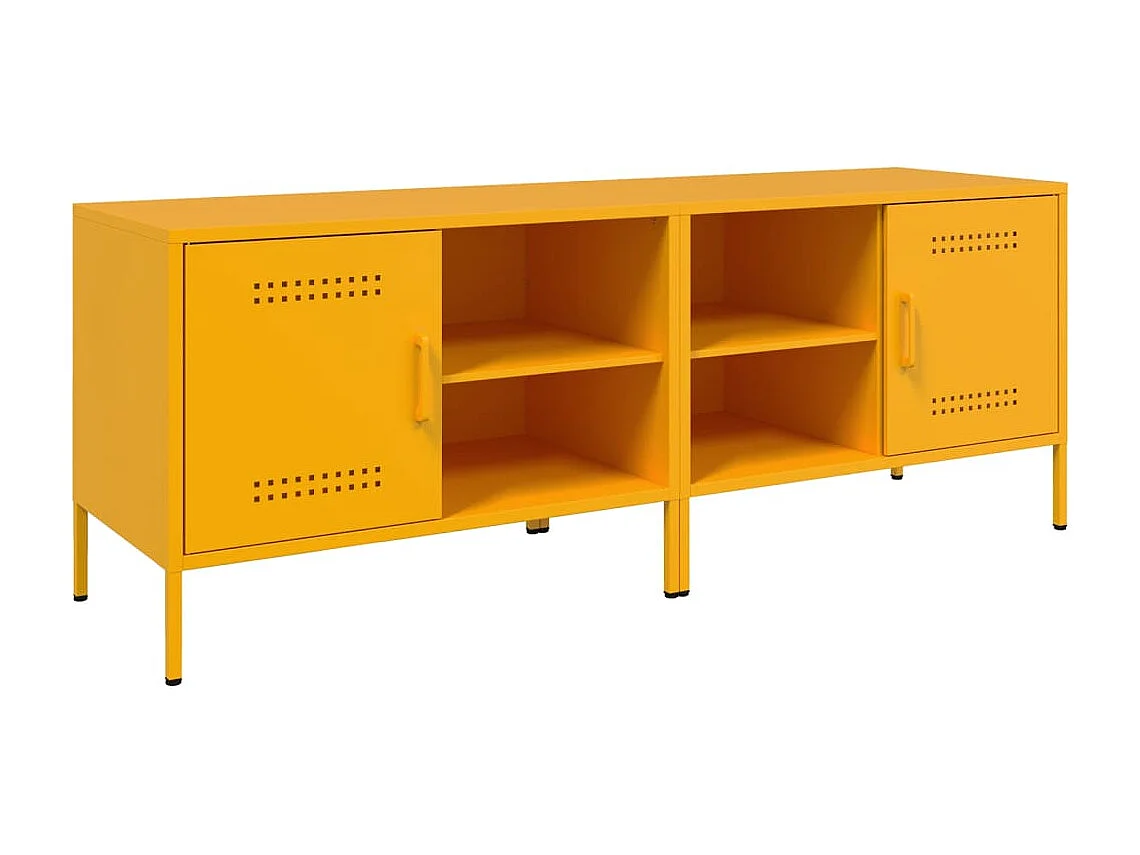 TV-Schränke 2 Stk. Senfgelb 68x39x50,5 cm Stahl