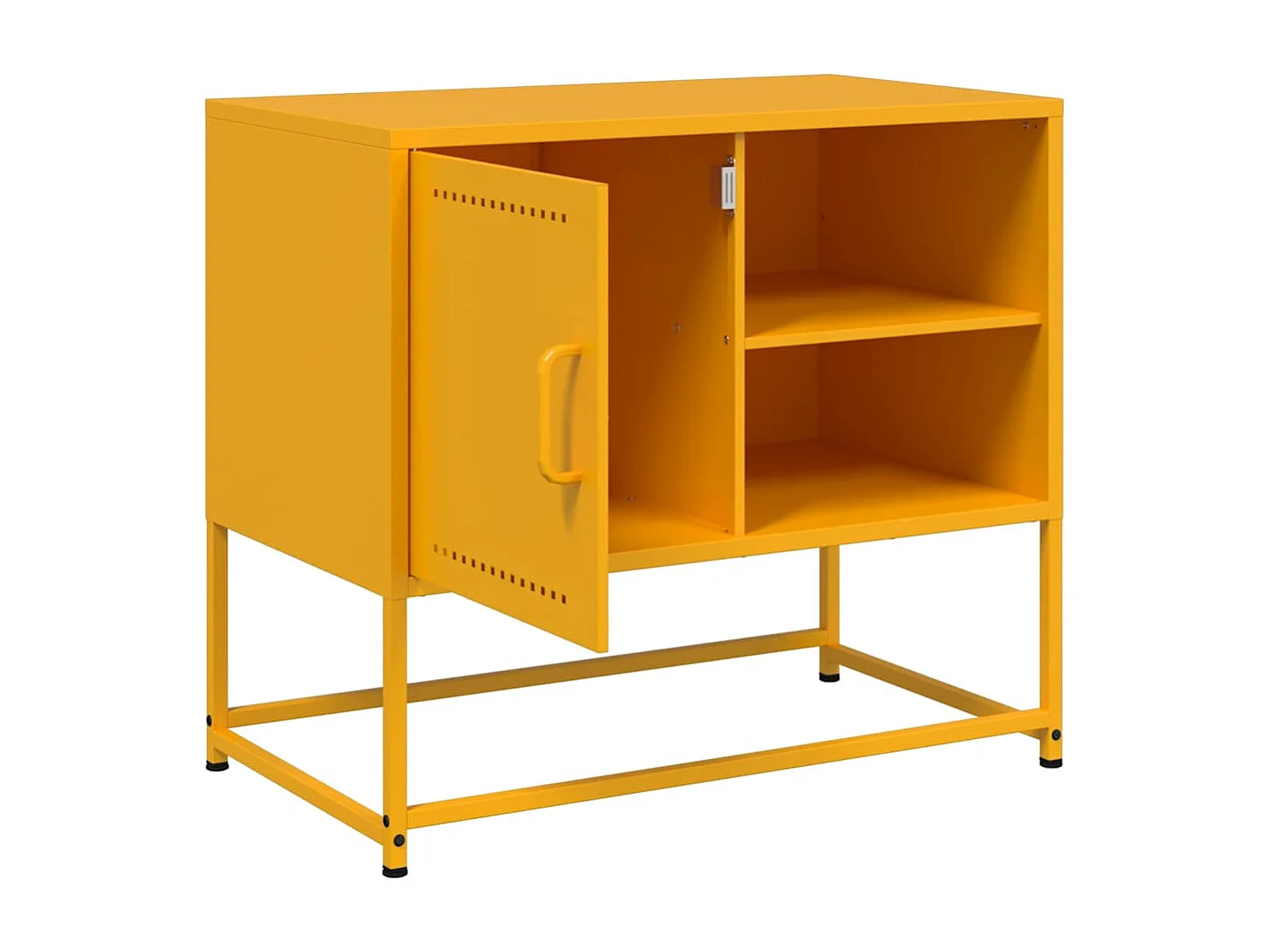 Mobile TV Giallo Senape 68x39x60,5 cm in Acciaio