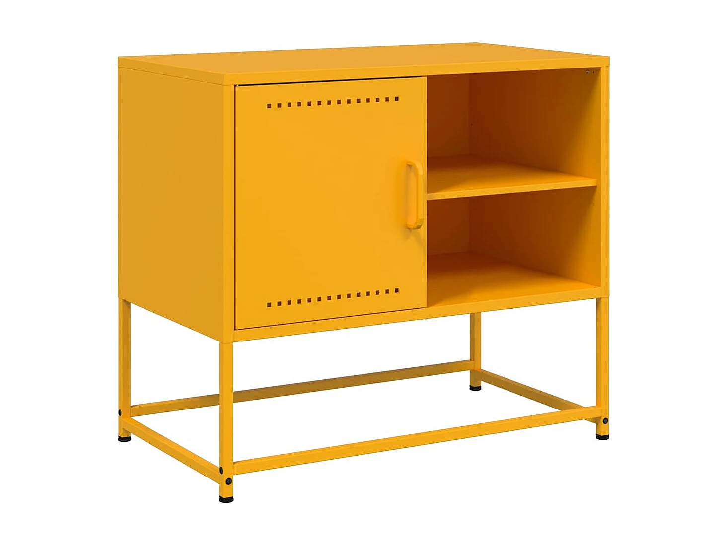 Mobile TV Giallo Senape 68x39x60,5 cm in Acciaio