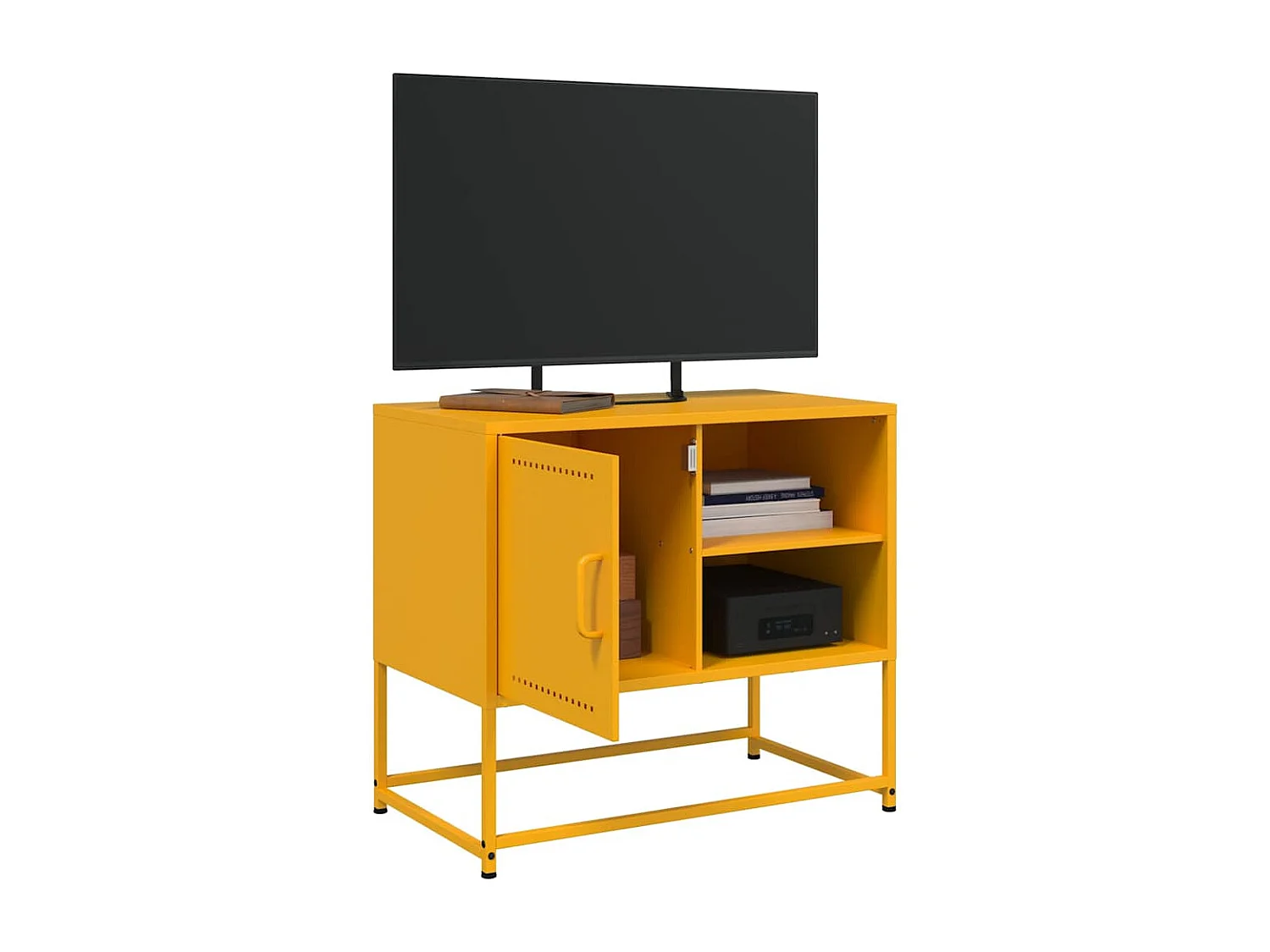 Mobile TV Giallo Senape 68x39x60,5 cm in Acciaio