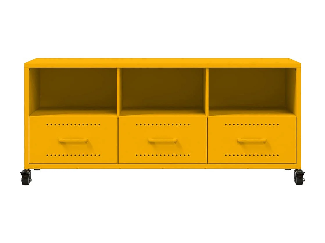 TV-Schrank Senfgelb 100,5x39x43,5 cm Kaltgewalzter Stahl