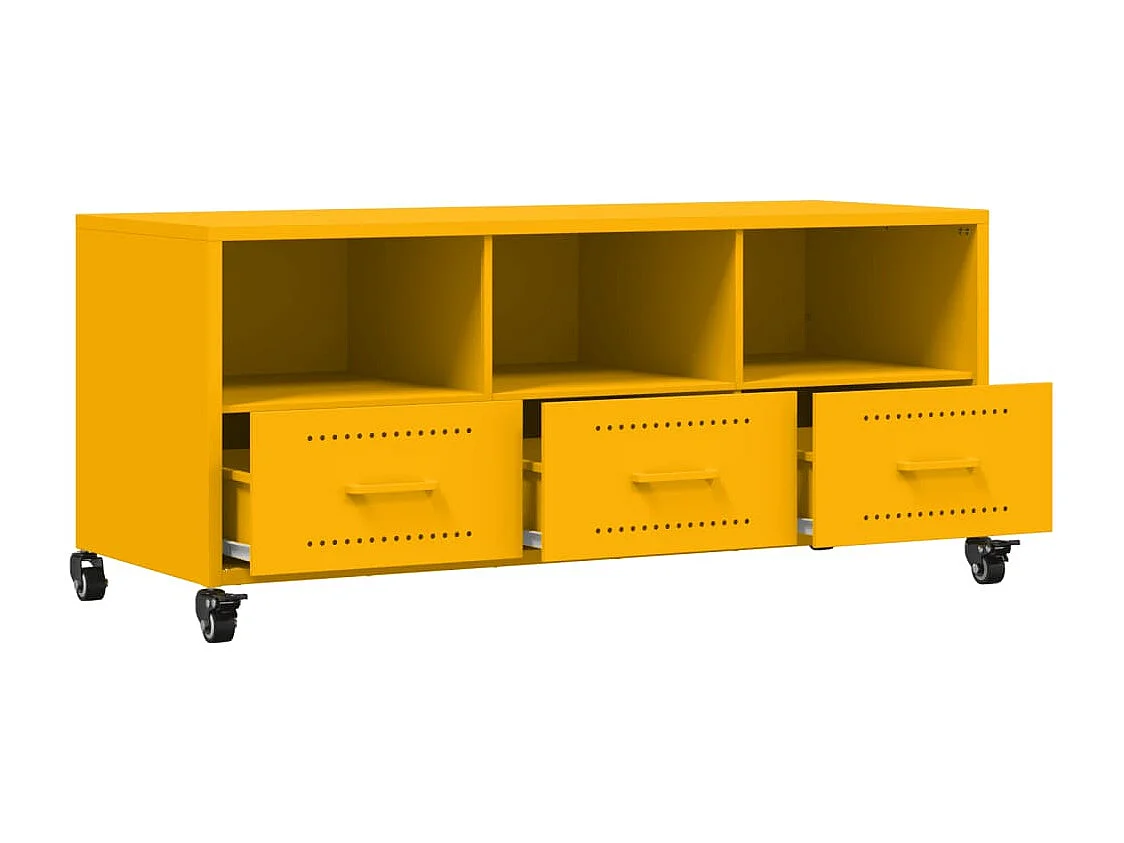 TV-Schrank Senfgelb 100,5x39x43,5 cm Kaltgewalzter Stahl