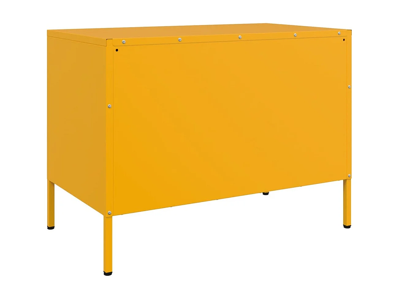 Tv-meubel 68x39x50,5 cm staal mosterdgeel