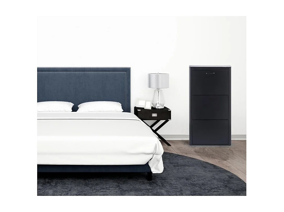 DON HIERRO - Mueble zapatero metálico KIBO, 3 Compartimentos, 3 colores-