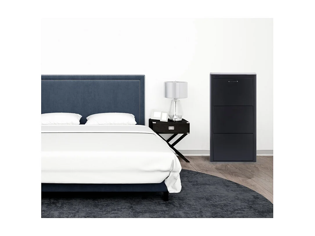 Schuhkipper KIBO schmal 3 Fächer platzsparend bis zu 9 Paar