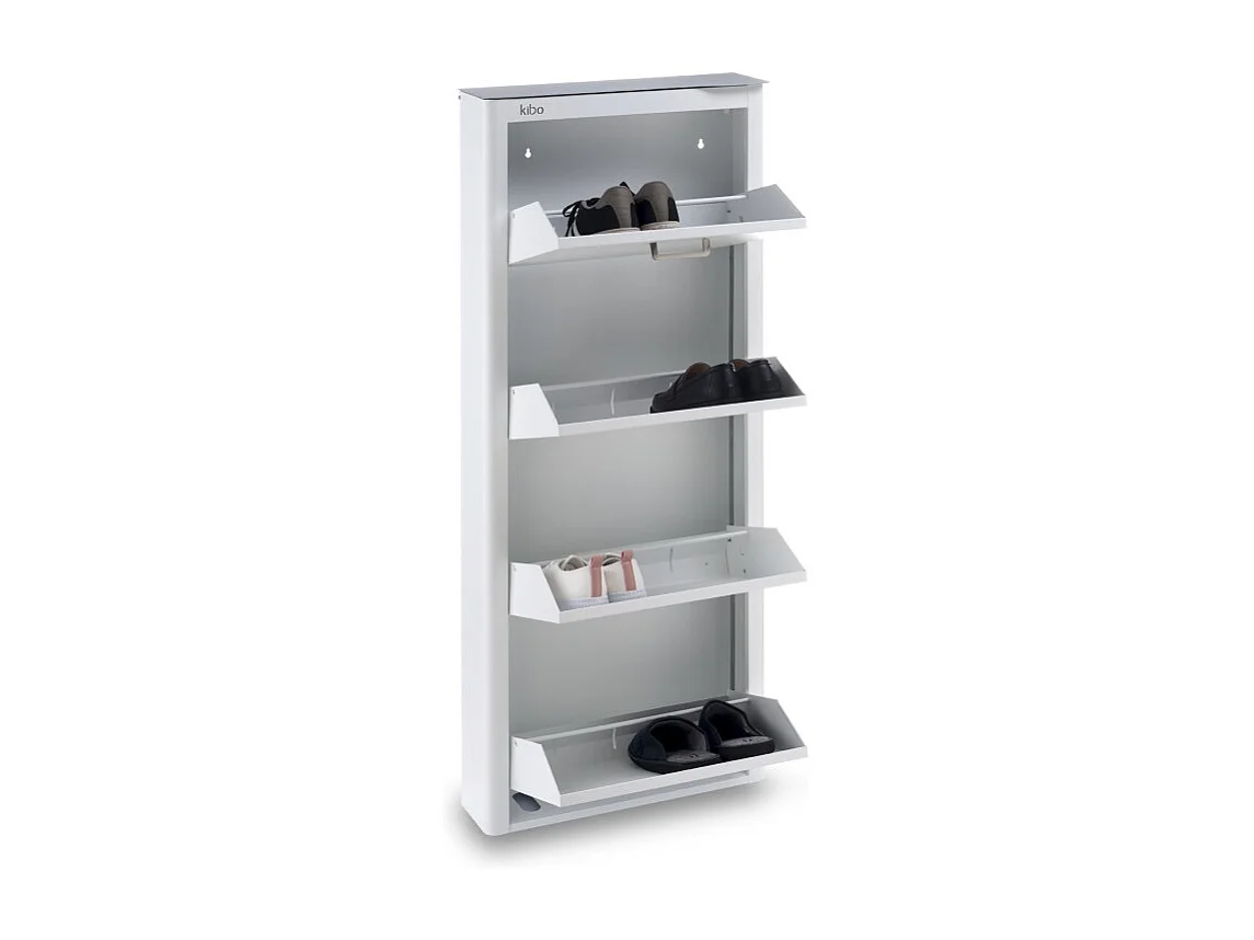 Meuble à chaussures KIBO 4 compartiments gain de place grande capacité jusqu'à 12 paires