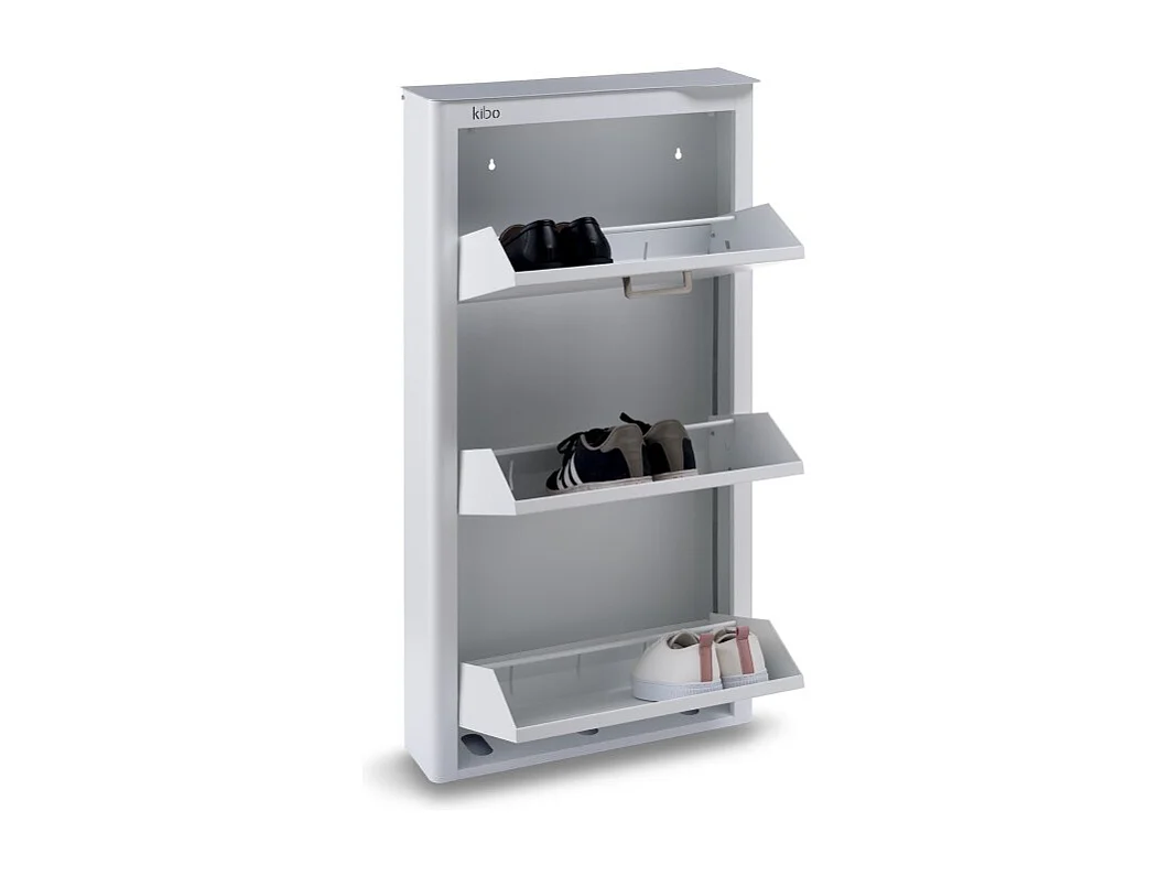 DON HIERRO - Mueble zapatero metálico KIBO, 3 Compartimentos, 3 colores-