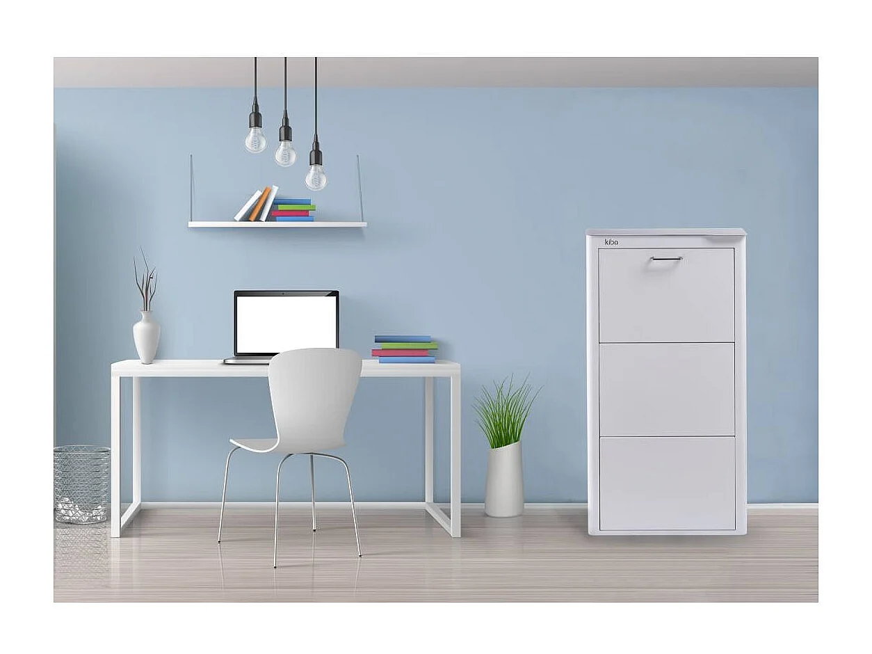 Scarpiera a ribalta KIBO slim salvaspazio 3 scomparti fino a 9 paia