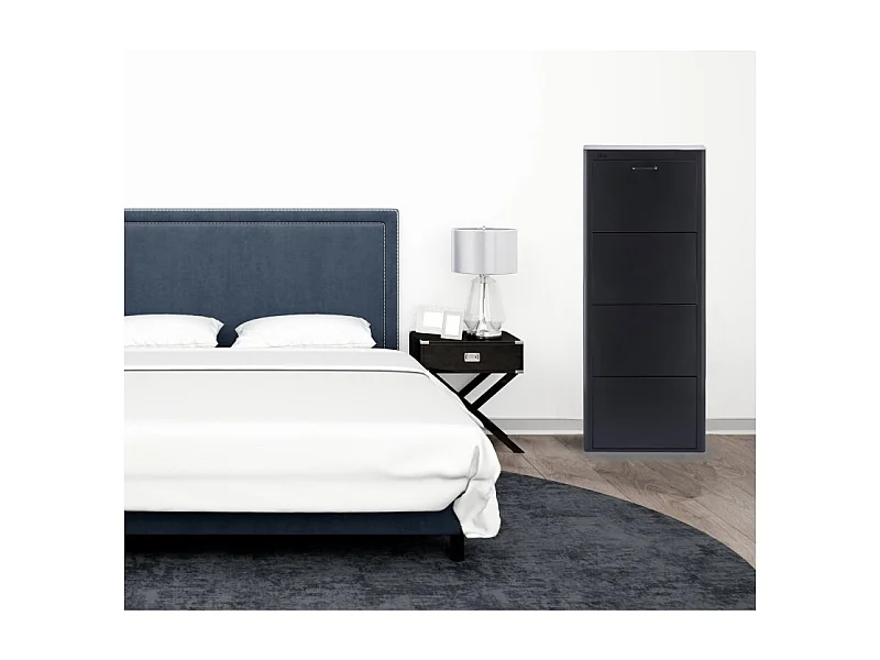 DON HIERRO - Mueble zapatero metálico KIBO, 4 Compartimentos, 3 colores-