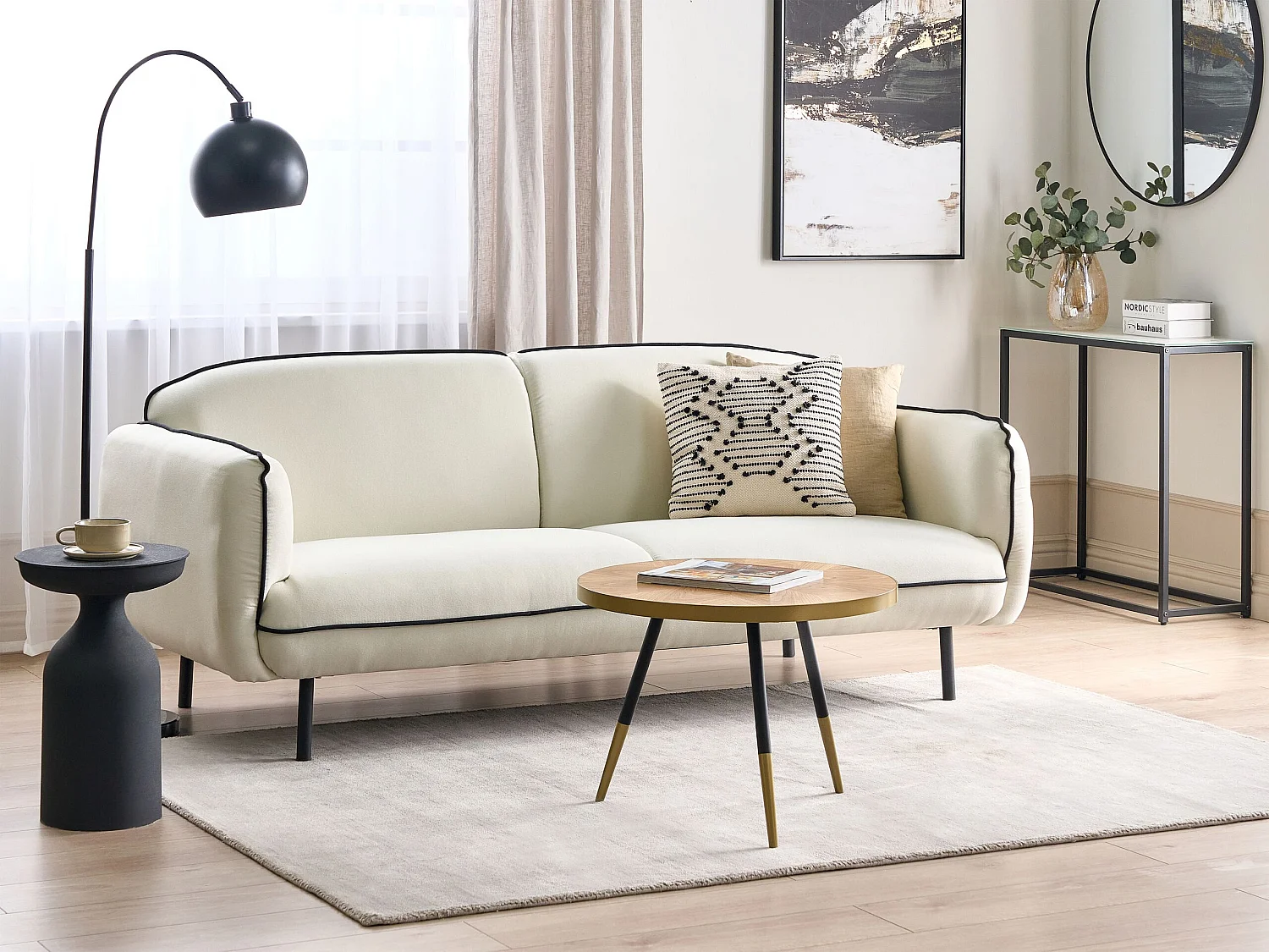 Canapé TONSBERG Tissu Beige clair 3 places
