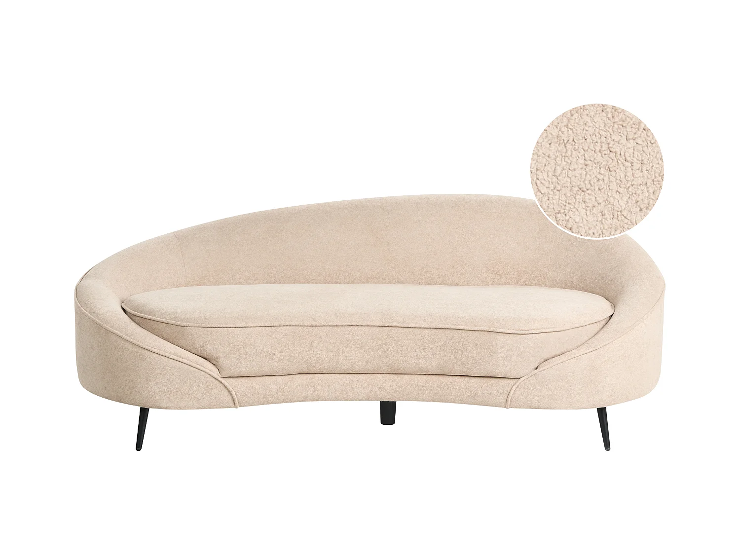 Canapé 3 places SAVAR Bouclé Beige