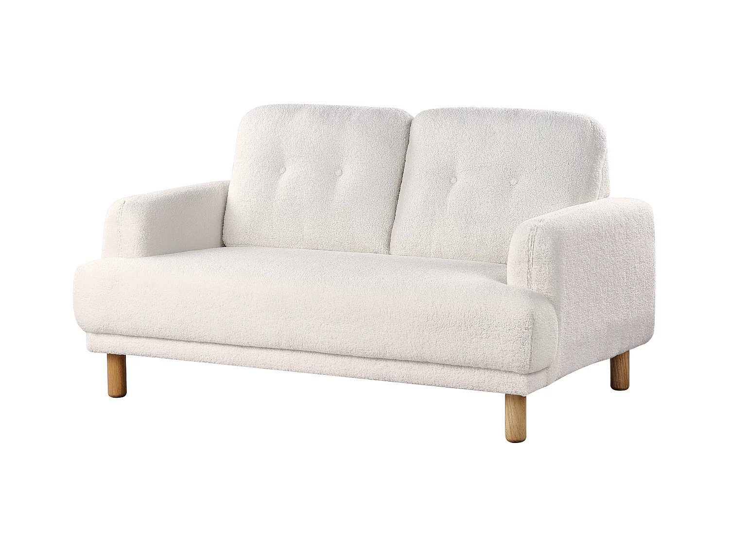 Bank TUVE Bouclé Wit 2-zitter