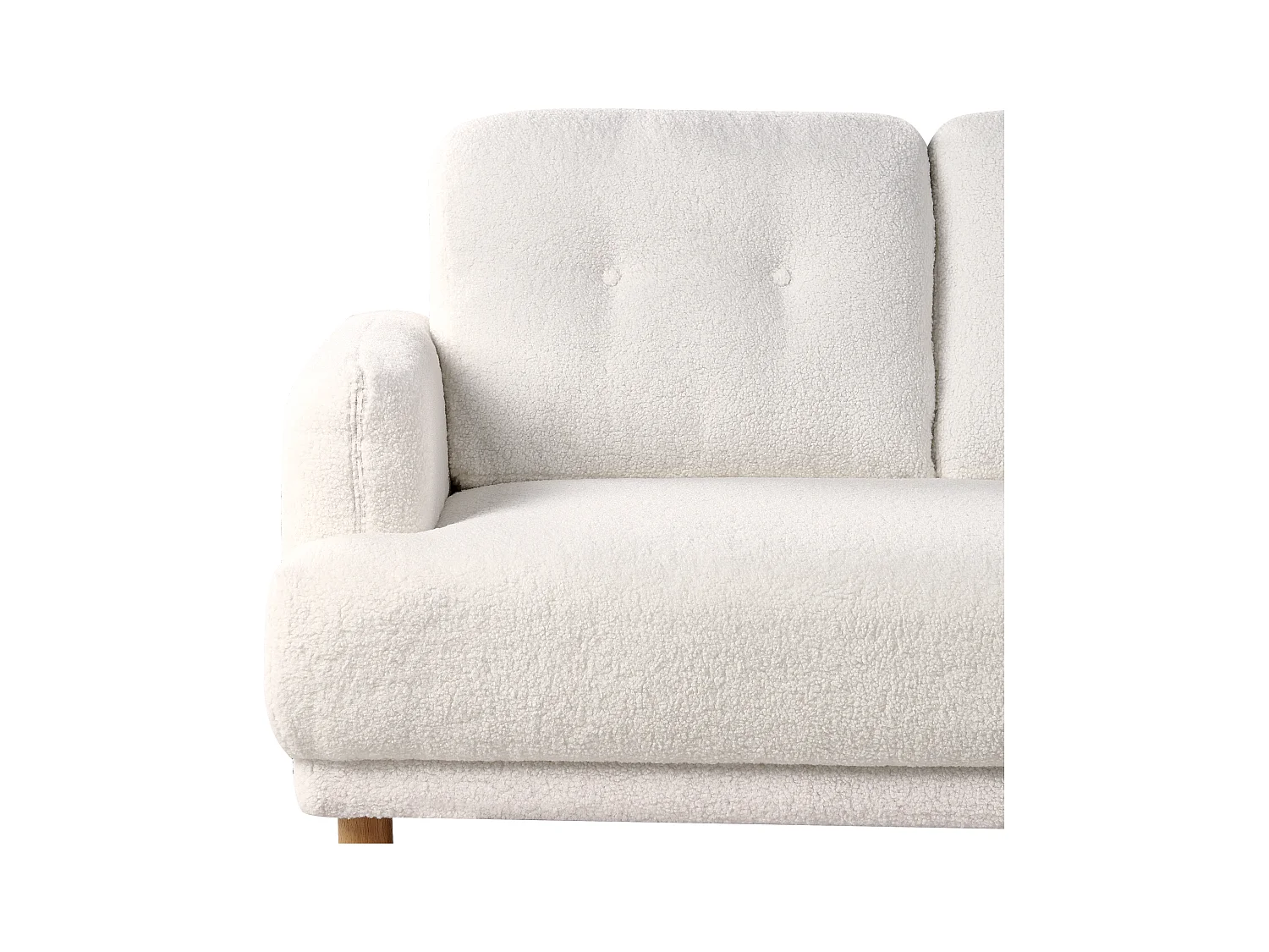 Bank TUVE Bouclé Wit 2-zitter