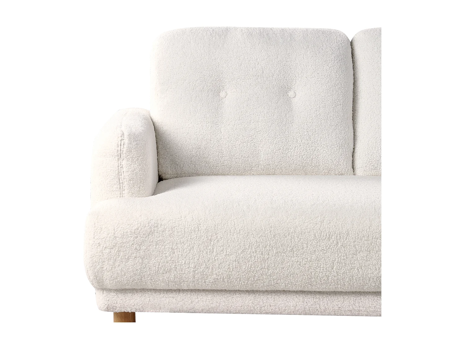 Bank TUVE Bouclé Wit 2-zitter