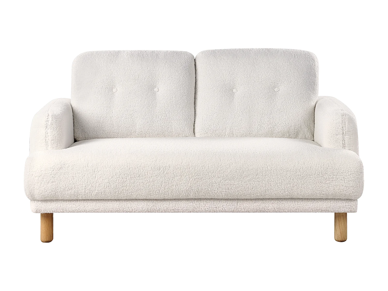 Canapé 2 places TUVE Bouclé Blanc
