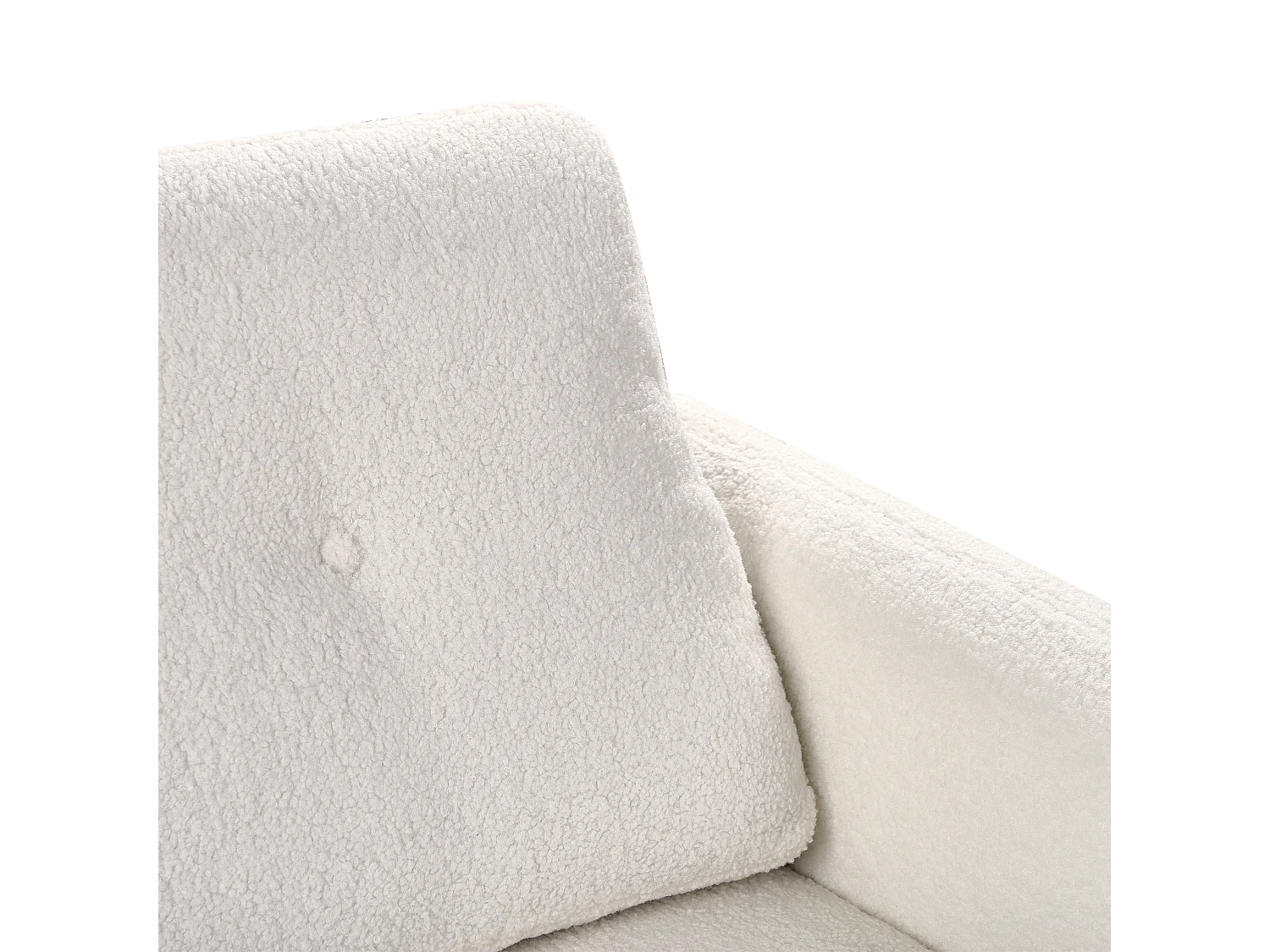 Canapé 2 places TUVE Bouclé Blanc