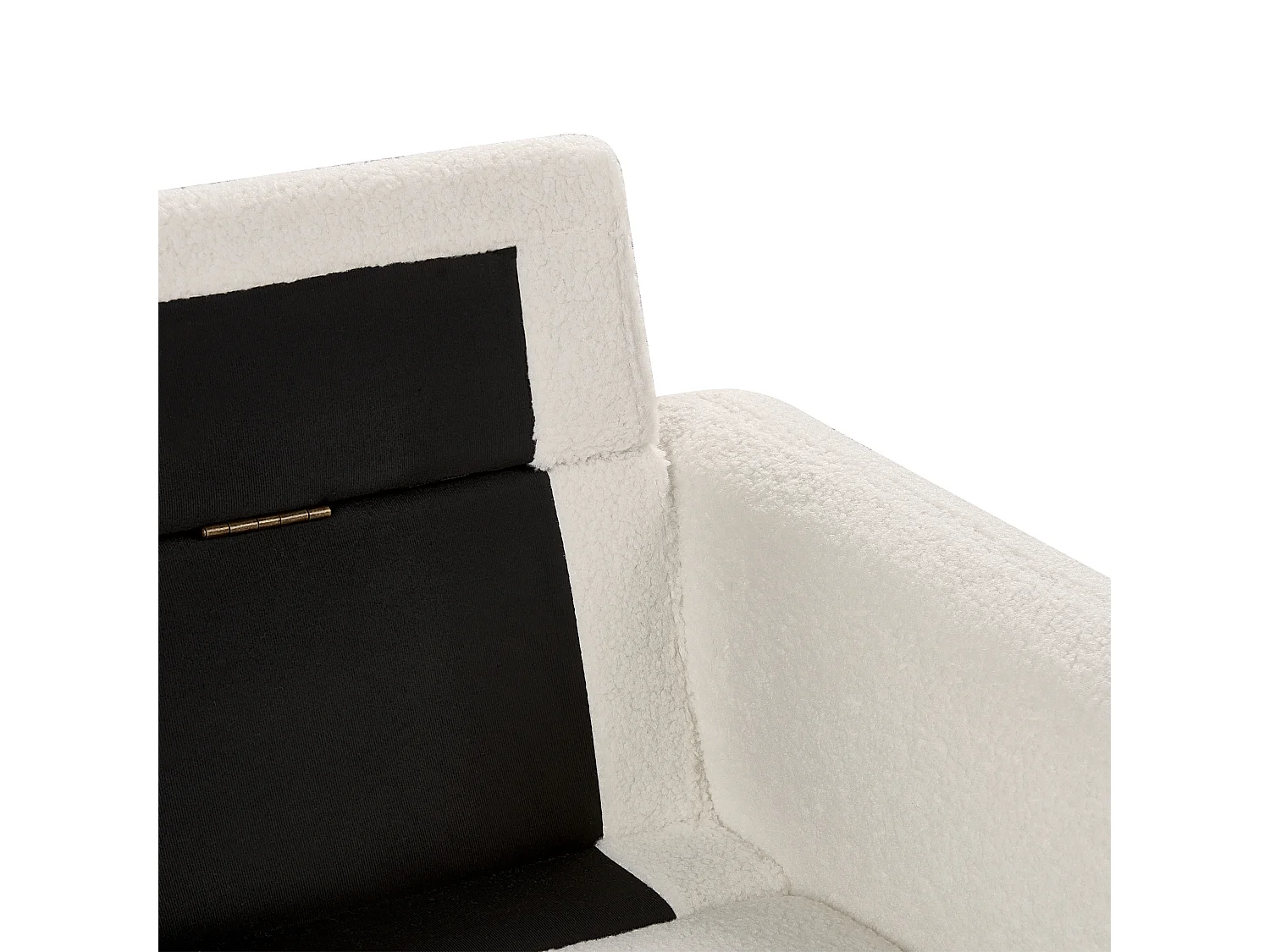 3-Sitzer Sofa Bouclé weiß mit hohen Holzbeinen Armlehnen Knöpfe Retro Stil Tuve