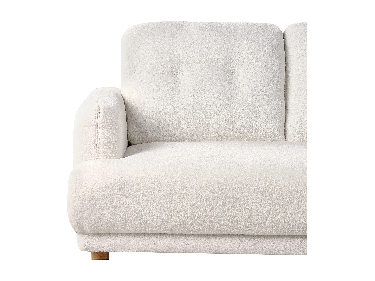 Sofá TUVE Bouclé Branco 3 lugares