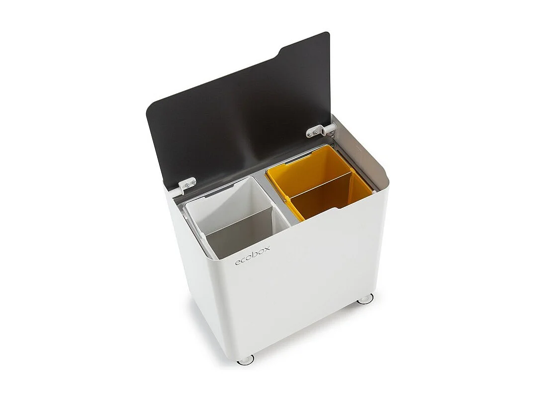 ECOBOX TOP Abfalleimer mit Trennsystem, 40 Liter