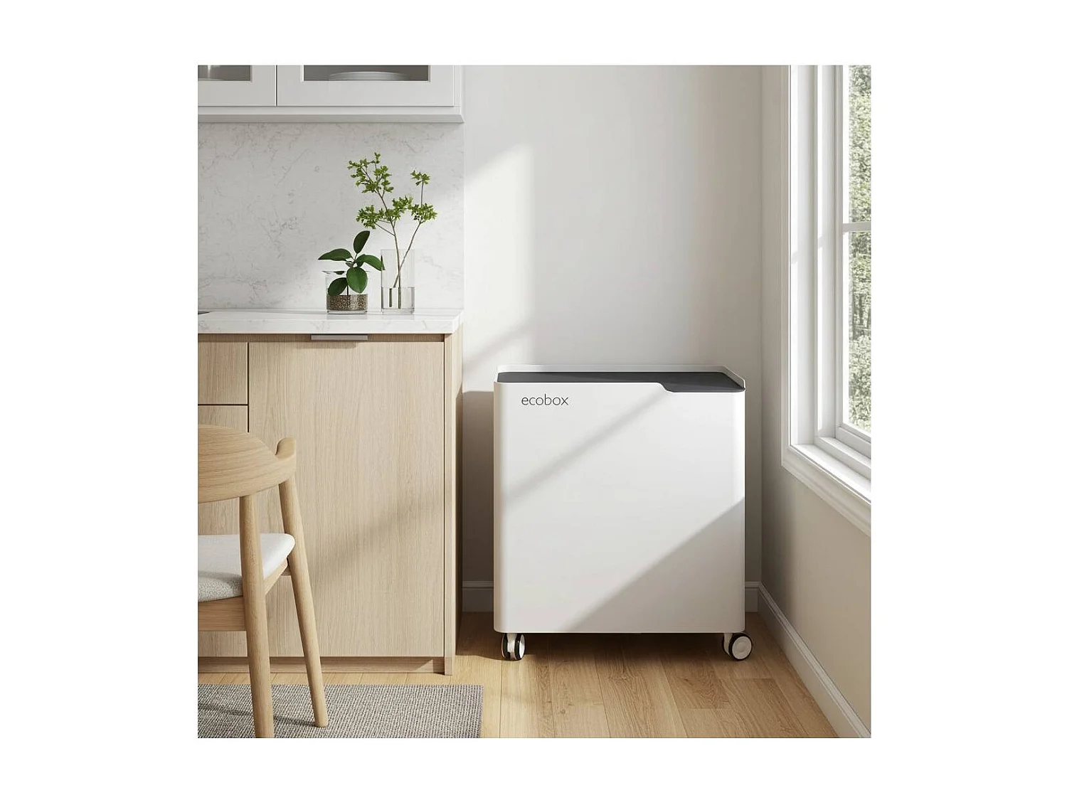 ECOBOX TOP Abfalleimer mit Trennsystem, 40 Liter