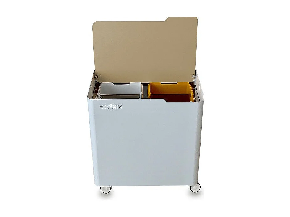 DON HIERRO - Cubo de basura para el reciclaje ECOBOX-TOP, 40 litros-