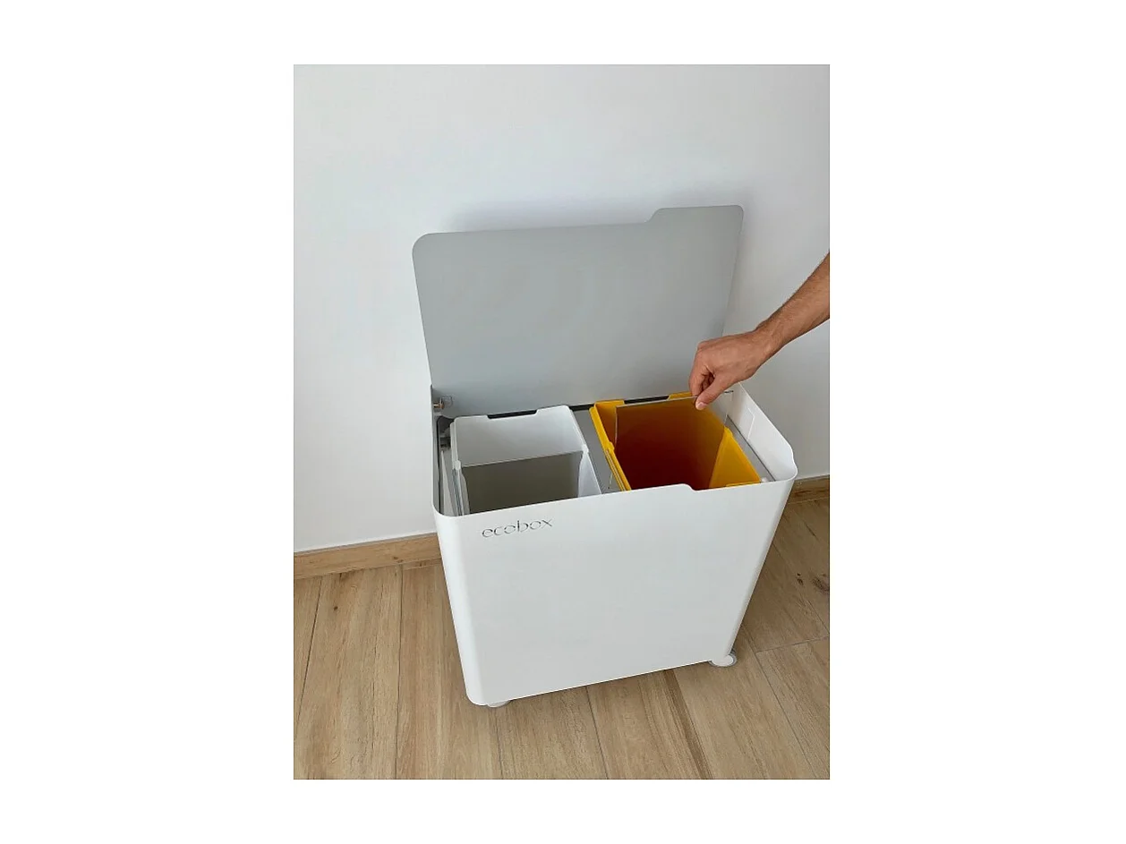 DON HIERRO - Cubo de basura para el reciclaje ECOBOX-TOP, 40 litros-