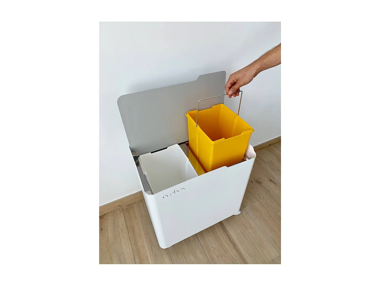 DON HIERRO - Cubo de basura para el reciclaje ECOBOX-TOP, 40 litros-