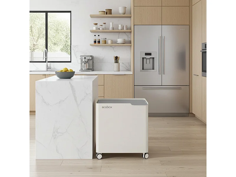 Pattumiera per raccolta differenziata con ruote, soft-close - ECOBOX 60 L