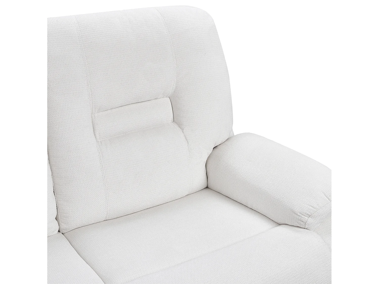 Canapé relax manuel 2 places BERGEN Tissu Blanc