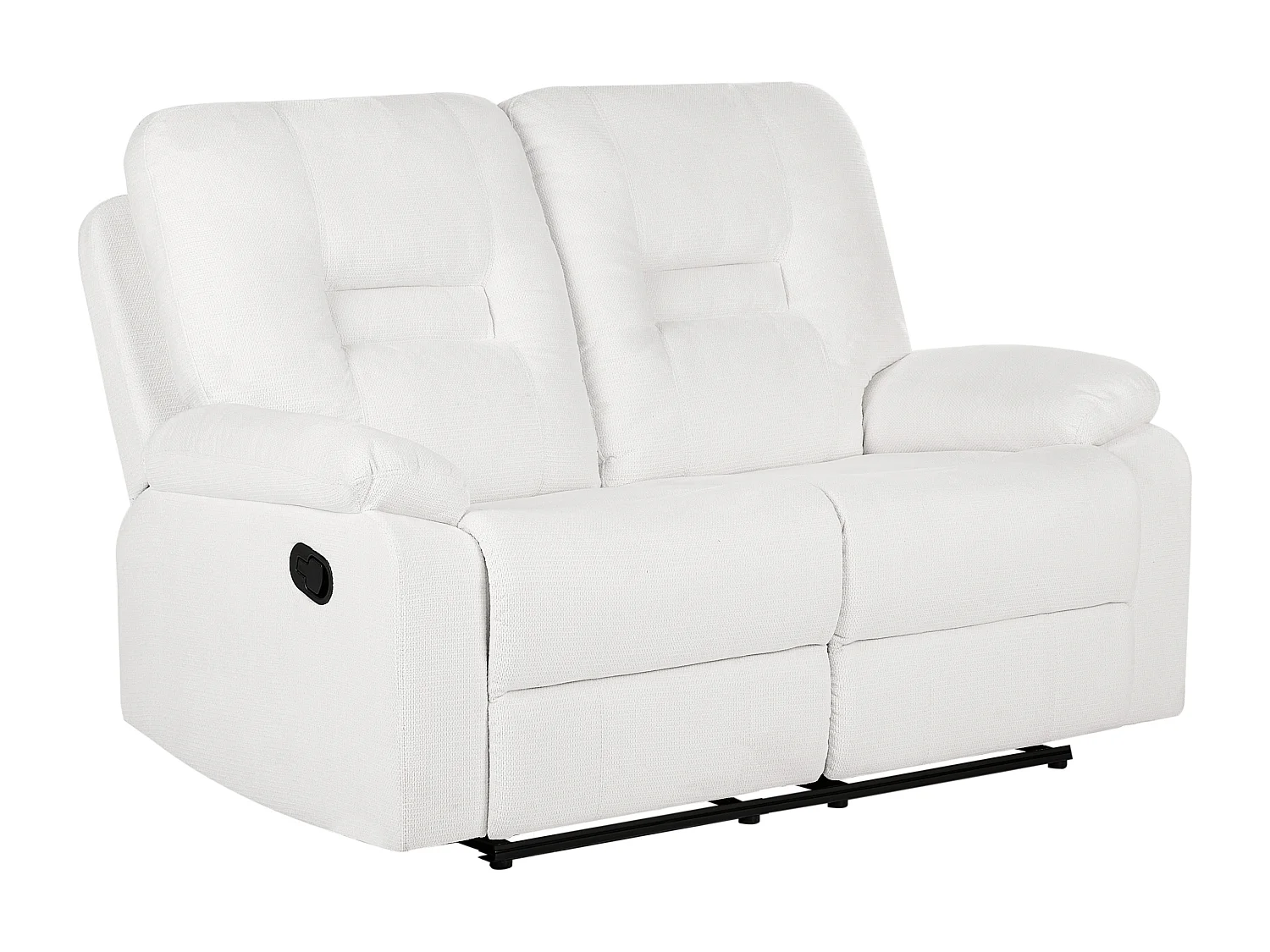 Handmatig verstelbare bank BERGEN Stof Wit 2-zitter