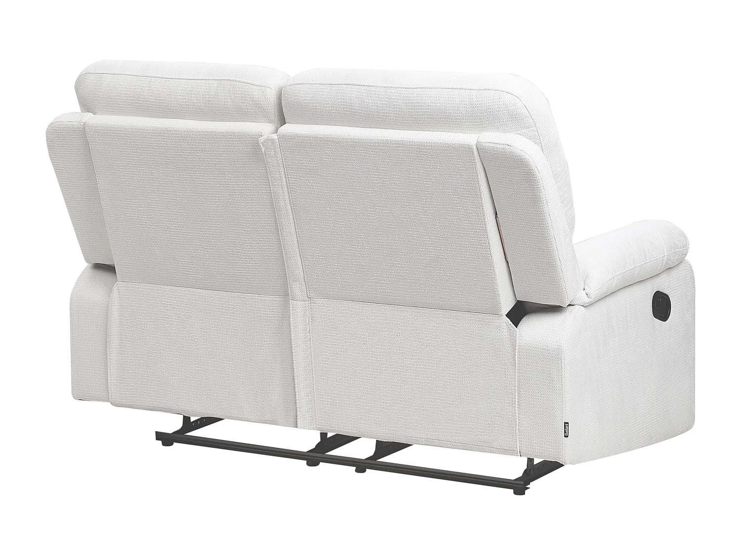 Handmatig verstelbare bank BERGEN Stof Wit 2-zitter