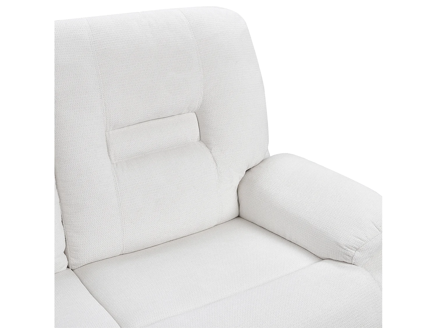 Handmatig verstelbare bank BERGEN Stof Wit 2-zitter