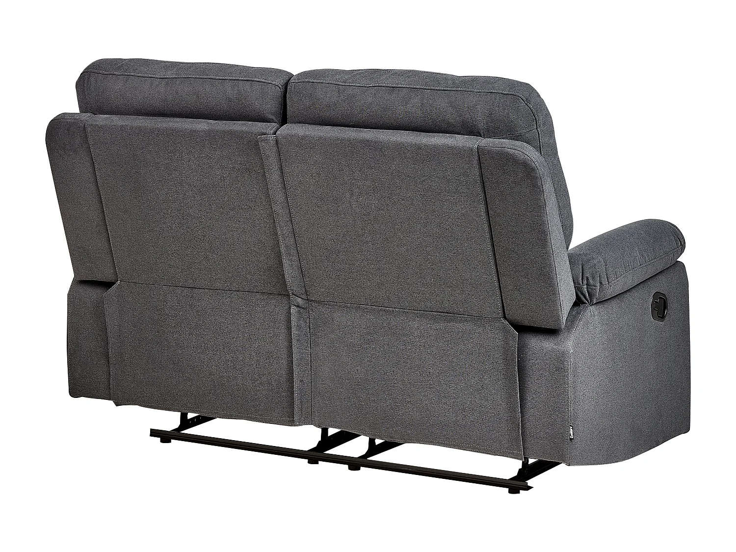Canapé relax manuel 2 places BERGEN II Tissu Gris foncé