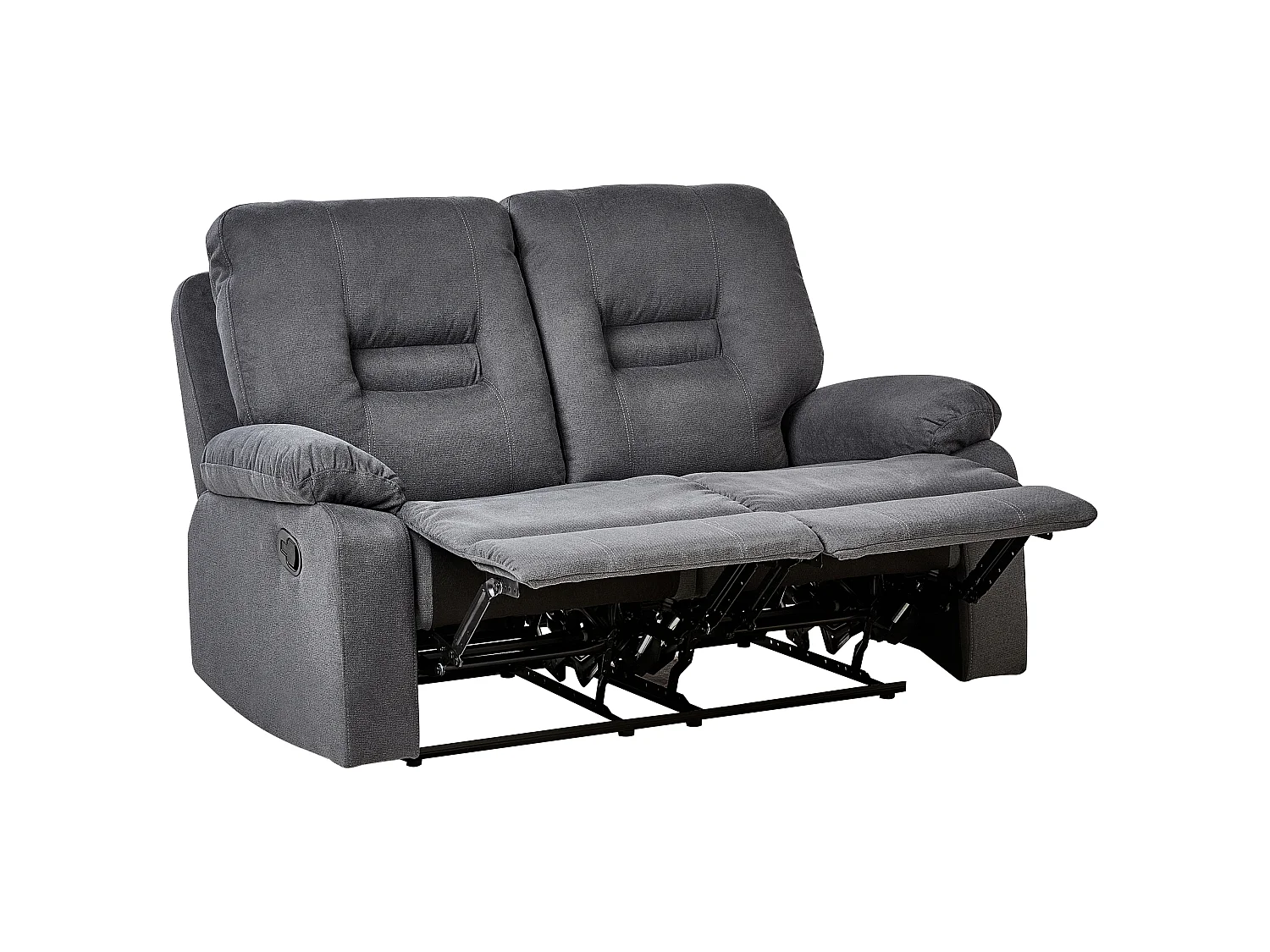 Canapé relax 2 places en tissu gris BERGEN