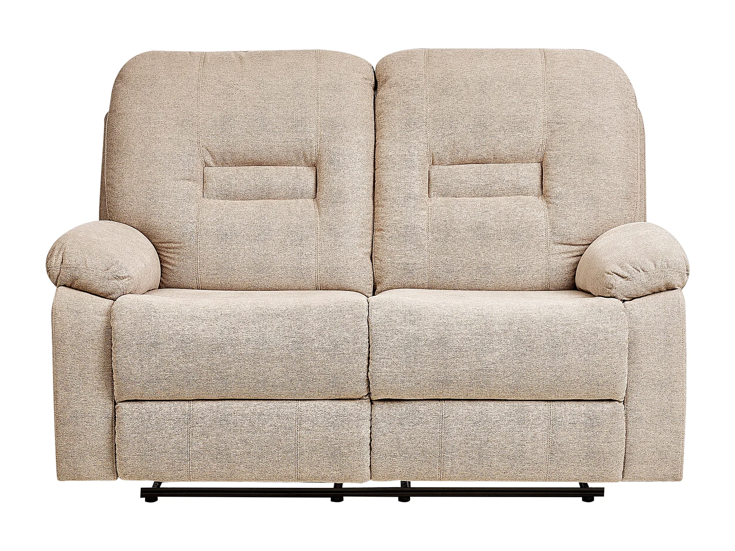 Canapé relax manuel 2 places BERGEN Tissu Beige